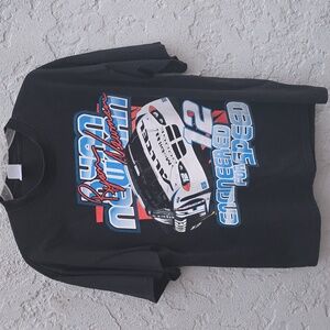 Vintage 90's Black Gilden Ryan Newman Nascar Double Sided T-Shirt Size XL